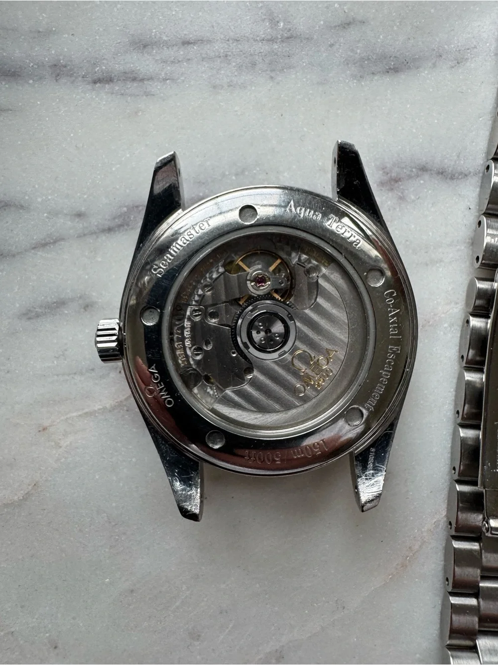 Omega Aqua Terra (automatic) Men's Watch Bracelet - Silver with black dial